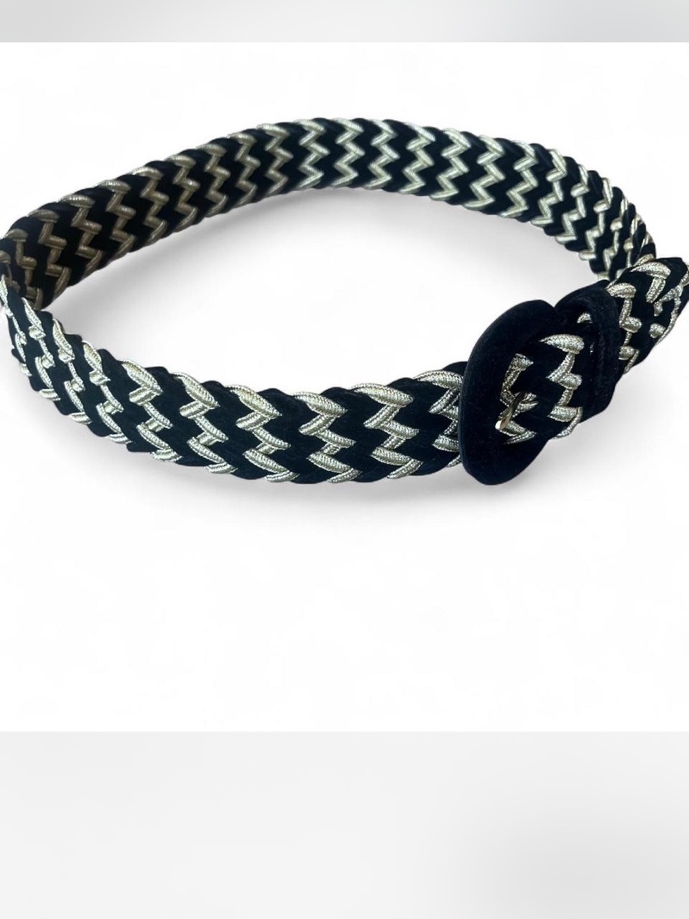 Vintage Lord & Taylor Black and Gold Braided Belt !!!